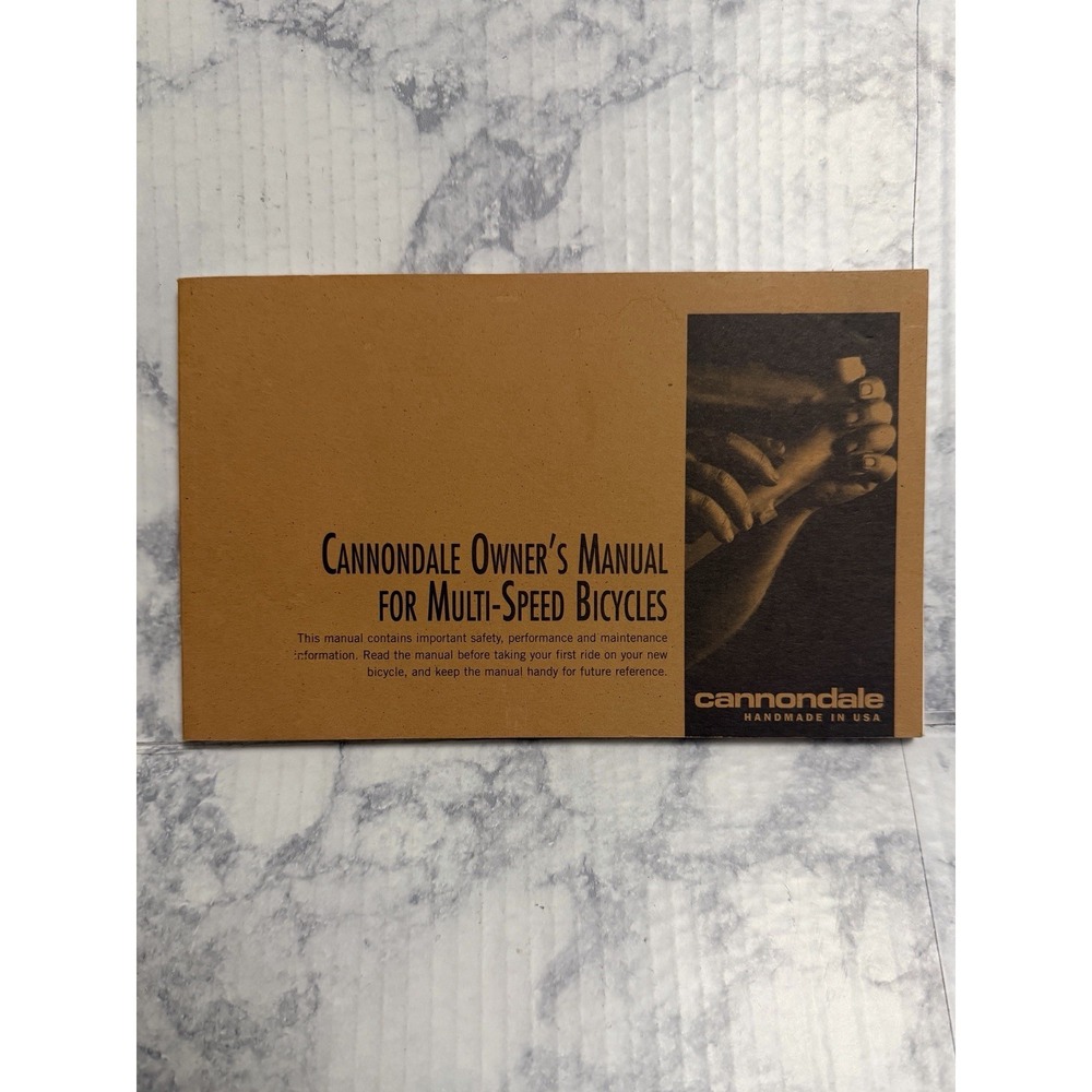 Cannondale Owner's Manual for Multi-Speed Bikes Paperback Book 1996 Vintage